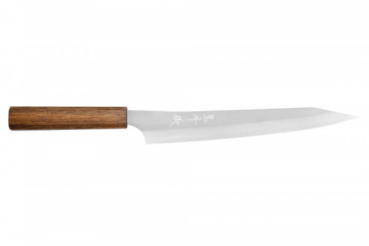 Couteau sujihiki 24cm japonais artisanal Yu Kurosaki Gekko San Maï