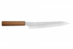 Couteau sujihiki 24cm japonais artisanal Yu Kurosaki Gekko San Maï