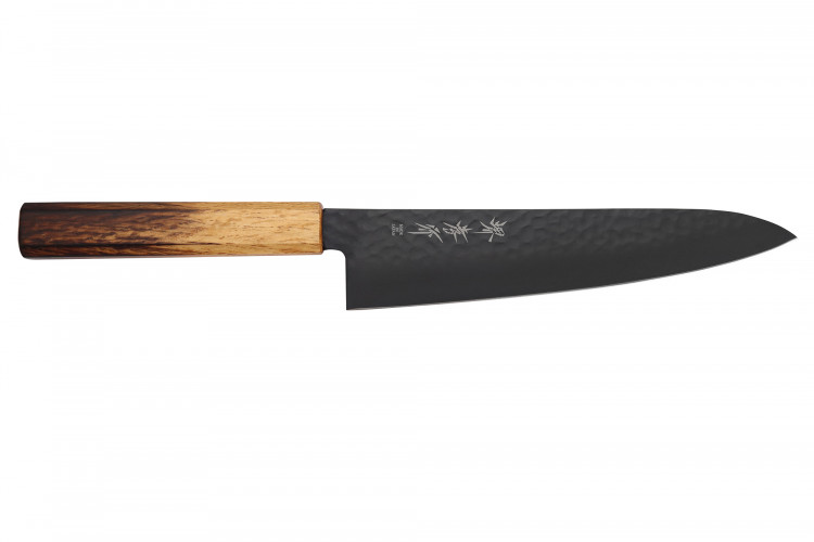 Couteau de chef japonais 21cm Sakai Takayuki Kurokage VG10 manche en chêne brûlé