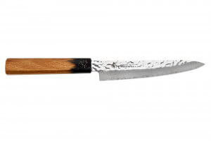 Couteau universel 15cm japonais Sakai Takayuki Kashi Urushi VG10 damas