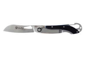 Couteau pliant LUG SP2SBB noir et bleu manche en G10 et acier 11,6cm avec mousqueton