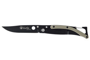 Couteau pliant LUG SP1TD désert manche en G10 et acier 11cm avec mousqueton