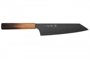 Couteau kiritsuke japonais 19cm Sakai Takayuki Kurokage manche en chêne brûlé