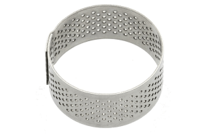 Mini moule perforé rond Mallard Ferrière pour petits fours en inox