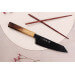 Couteau kiritsuke santoku japonais 16cm Sakai Takayuki Kurokage manche en chêne brûlé