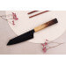 Couteau kiritsuke santoku japonais 16cm Sakai Takayuki Kurokage manche en chêne brûlé
