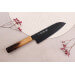 Couteau santoku japonais 17cm Sakai Takayuki Kurokage manche en chêne brûlé