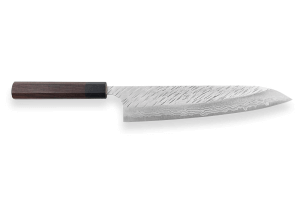 Couteau de chef japonais artisanal Yu Kurosaki Fujin 24cm VG10 Damascus 33 couches
