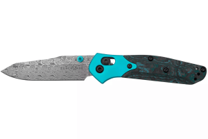 Couteau pliant Benchmade Mini Osborne 945-221 édition limitée lame damassée manche carbone 9,8cm
