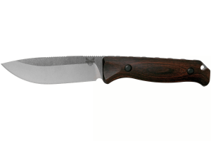Couteau Benchmade Saddle Mountain Skinner 15002 lame 10,7cm manche bois stabilisé + étui en cuir