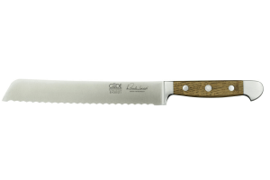 Couteau à pain Güde Alpha Chêne 21cm en acier forgé
