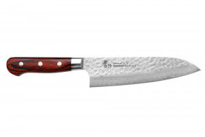 Couteau santoku japonais 18cm Sakai Takayuki Damascus Western 33 couches