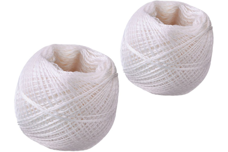 Set 2 rouleaux de ficelle de r&ocirc;ti blanc Westmark en polyester 60m