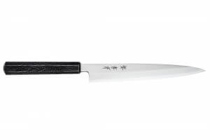 Couteau yanagiba japonais 21cm Sakai Takayuki Nanairo manche en résine ABS laquée