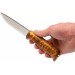 Couteau Helle Gaupe H310 lame en acier inox 10,7cm manche en bois de bouleau + étui en cuir