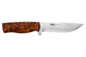 Couteau Helle GT H036 lame en acier inox 12,3cm manche en bouleau frisé + étui en cuir