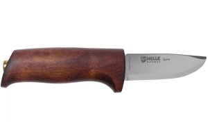 Couteau Helle Spire H200006 lame en acier inox 6,7cm manche en bouleau + étui en cuir