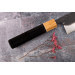 Couteau de chef 24cm japonais artisanal Yuzo Black SLD ébène et olivier