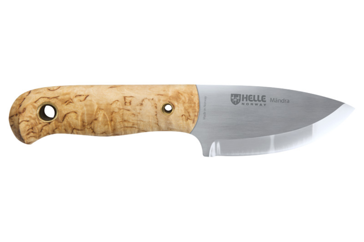Couteau Helle Mândra H620 lame en acier inox 6,9cm manche en bouleau + étui en cuir