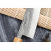 Couteau santoku 16,5cm japonais artisanal Yuzo SLD olivier et sequoia