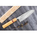 Couteau santoku 16,5cm japonais artisanal Yuzo SLD olivier et sequoia
