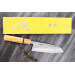 Couteau santoku 16,5cm japonais artisanal Yuzo SLD olivier et sequoia