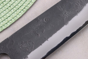 Couteau gyuto 18cm japonais artisanal Masashi Yamamoto BS1 Black Nashiji