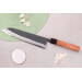 Couteau gyuto 24cm japonais artisanal Masashi Yamamoto BS1 Black Nashiji