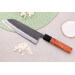 Couteau santoku 18cm japonais artisanal Masashi Yamamoto BS1 Black Nashiji