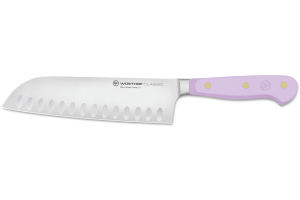 Couteau santoku Wusthof Classic Colour Purple Yam forgé lame alvéolée 17cm