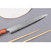 Couteau sujihiki 21cm japonais artisanal Toshihiro Wakui Aogami 2 damas laminé