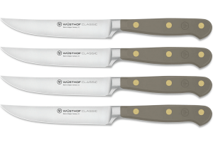 Set de 4 couteaux à steak Wusthof Classic Colour Velvet Oyster forgés lame 12cm