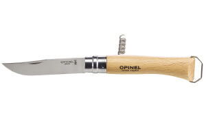 Couteau Opinel traditionnel n°10 lame 10cm virole tournante + tire-bouchon + décapsuleur