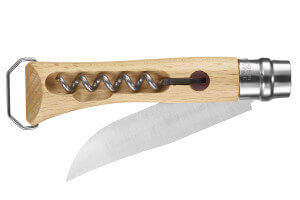 Couteau Opinel traditionnel n°10 lame 10cm virole tournante + tire-bouchon + décapsuleur