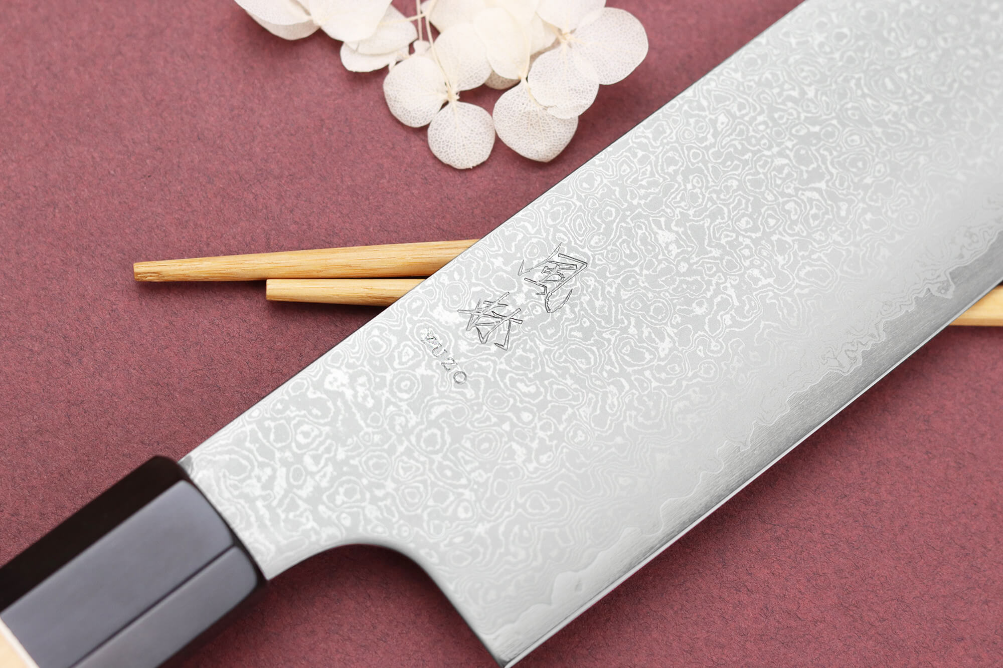 Couteau japonais Kane Tsune damas - Couteau nakiri 16,5 cm