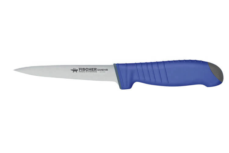 Couteau à désosser lame usée 11cm Fischer SANDVIK manche ultra confort 