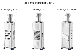 Râpe multifonction Rösle en acier inoxydable