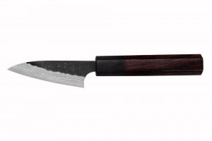 Couteau d'office 7,5cm japonais artisanal Nao Yamamoto damas AS brut de forge