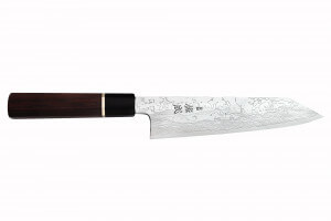 Couteau de chef kiritsuke 21cm japonais artisanal Sukenari SG2 damas