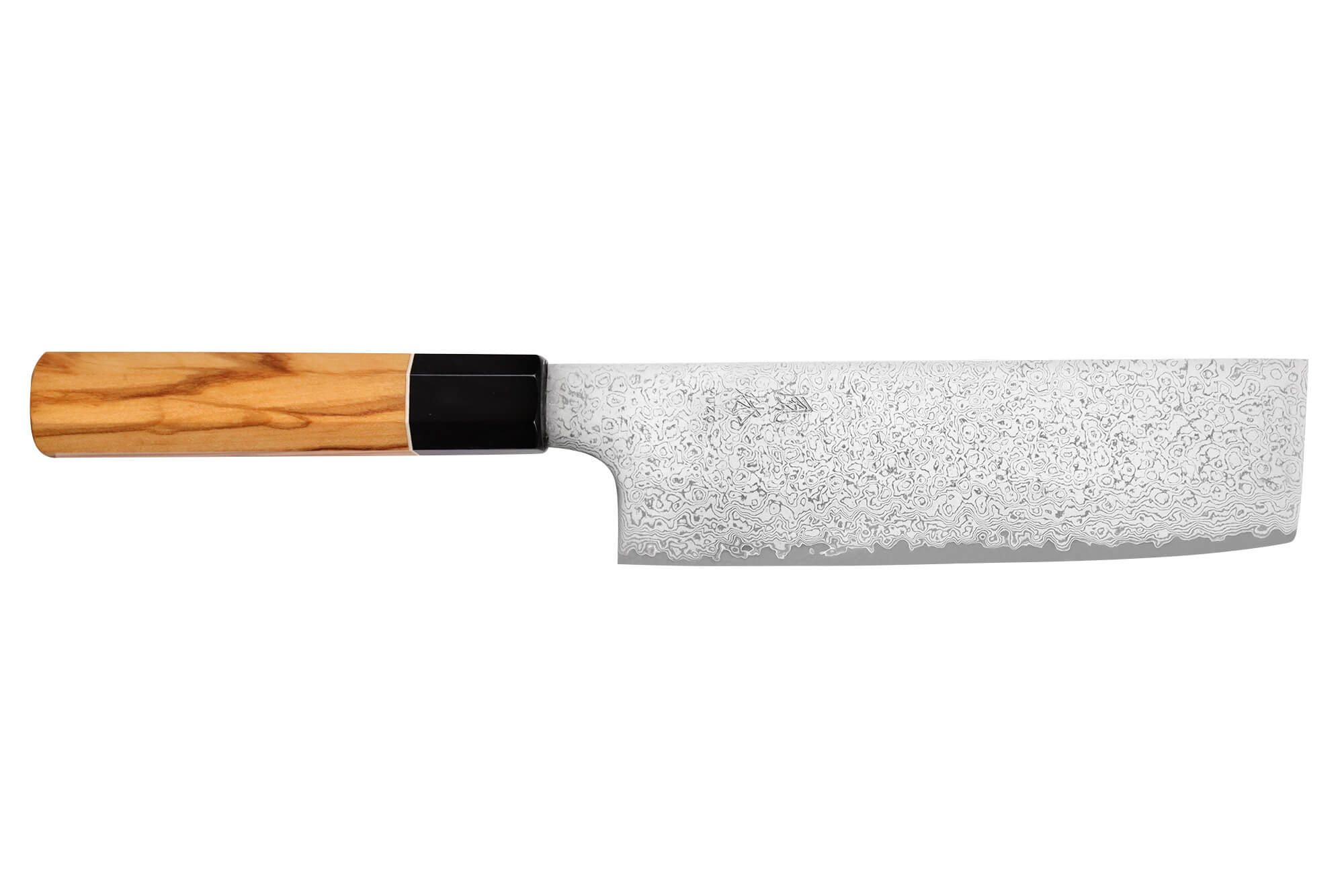 Couteau japonais nakiri artisanal Yuzo VG10 damas