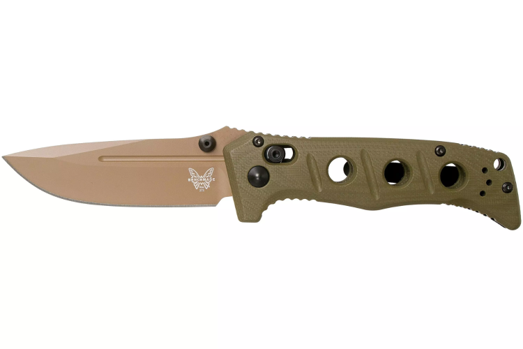 Couteau pliant Benchmade Mini Adamas 273FE-2 manche G10 kaki 11cm