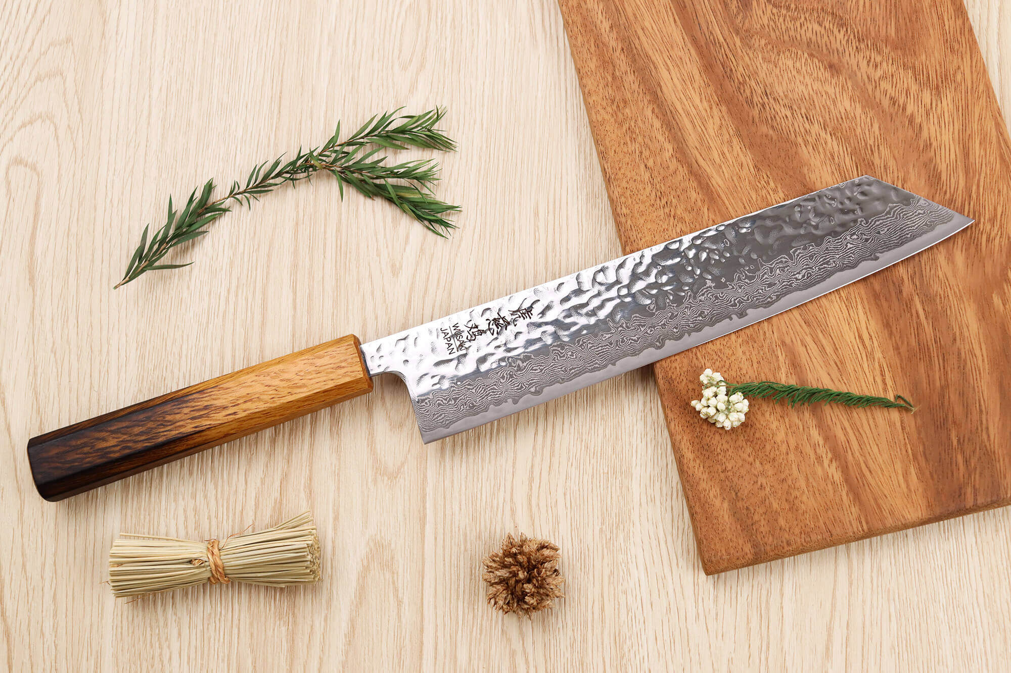 Couteau De Chef Japonais Type Kiritsuke KOTAI, Lame En Acier 440c, Manche Noir