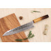 Couteau de chef japonais artisanal Wusaki Yaketa AUS10 damas 24cm