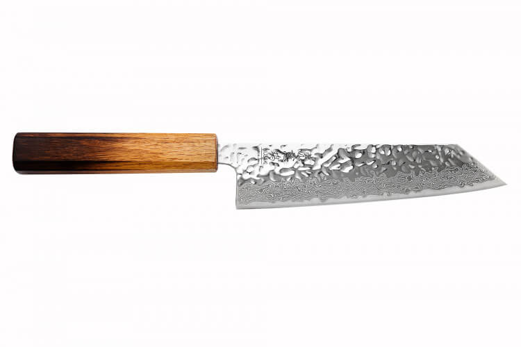 Couteau bunka japonais artisanal Wusaki Yaketa AUS10 damas 17cm