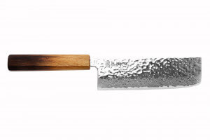 Couteau nakiri japonais artisanal Wusaki Yaketa AUS10 damas 16,5cm