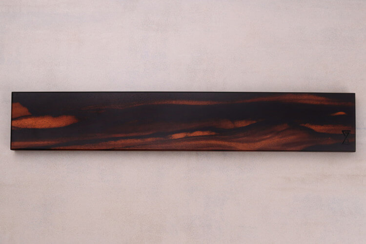 Barre aimantée artisanale Essences Creations 45cm en ébène de Macassar 6 places - N°2