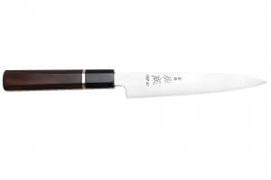 Couteau universel 16,5cm japonais artisanal Sukenari HAP40 San Maï manche en bois de rose