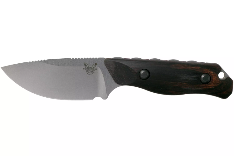 Couteau de chasse Benchmade Hidden Canyon Hunter 15017 lame 7cm manche bois + &eacute;tui en cuir