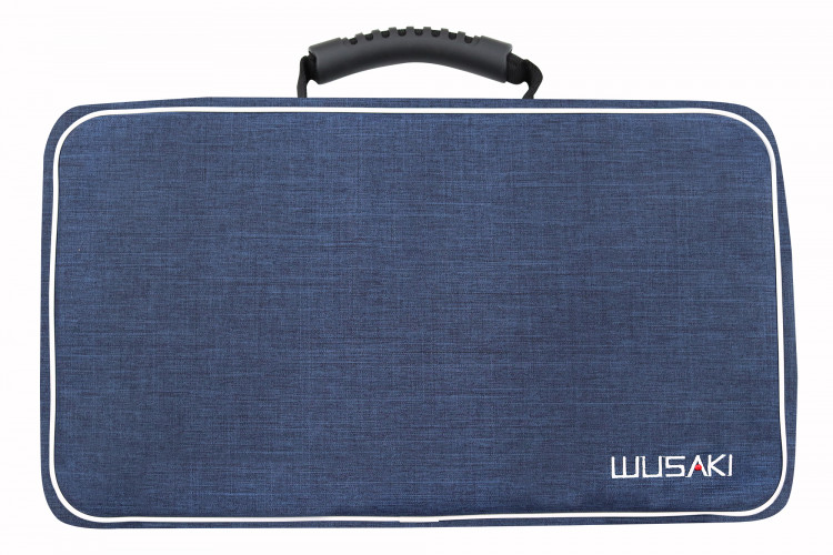 Mallette vide Wusaki bleue pour 21 couteaux et ustensiles + 1 grande poche de rangement