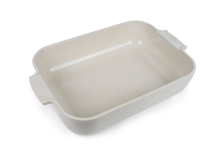 Plat four rectangle Peugeot Appolia en c&eacute;ramique &eacute;cru 36x23,6x7,5cm